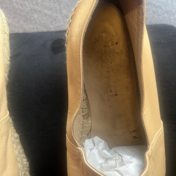 Chanel- CC Capped toe Leather Espadrille - Size 42 - Picture 5 of 7